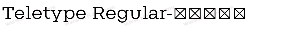 Teletype Regular字体转换
